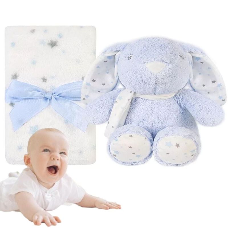GENERICO - Regalo Baby Shower Peluche Conejo Con Cobija Termica Bebe