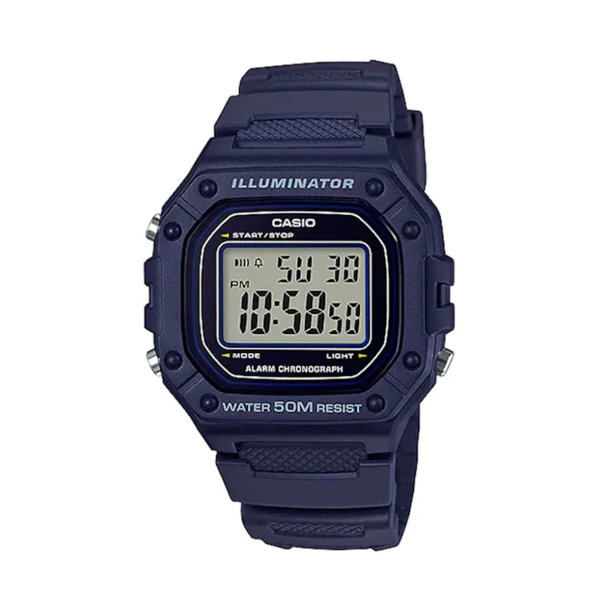 CASIO - Reloj Casio Unisex Digital W-218H-2AVDF Azul Oscuro