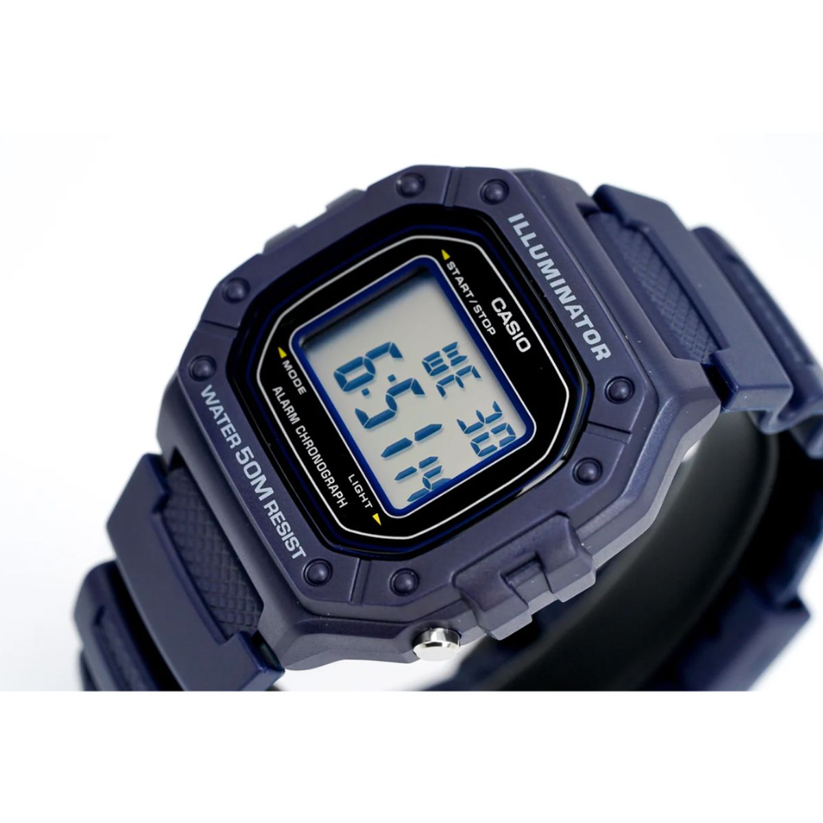 CASIO - Reloj Casio Unisex Digital W-218H-2AVDF Azul Oscuro
