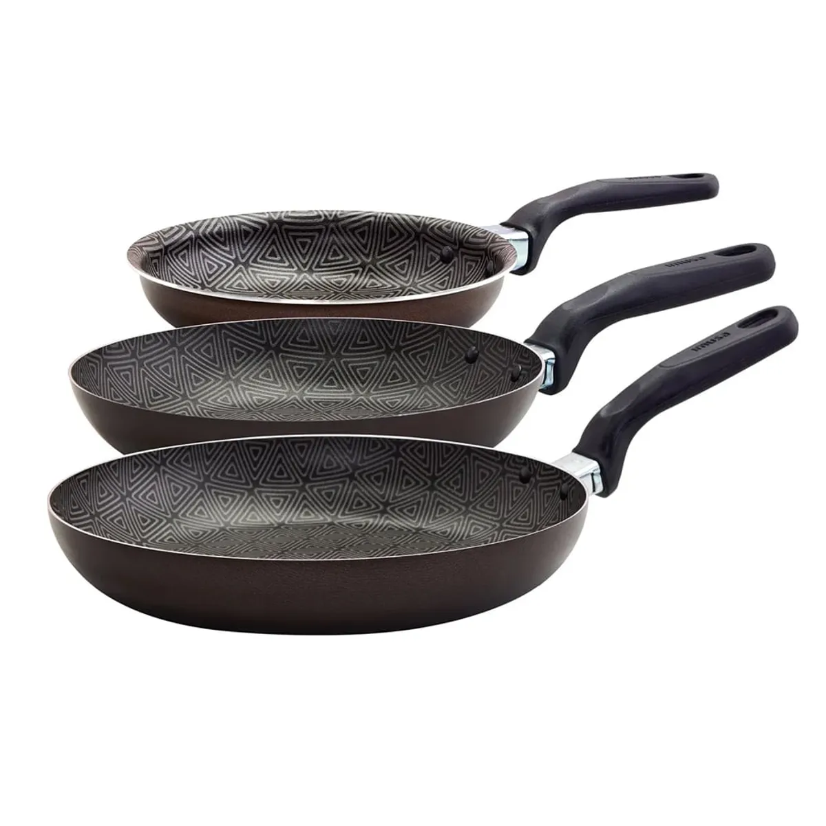 IMUSA - Sartenes Set X 3 Piezas 18-20-24 Cm Imusa  Antiadherente Triforce