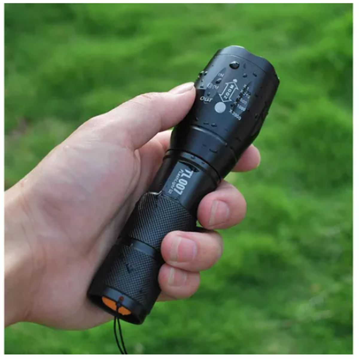 INNOVA - Linterna Tactica Led Ipx67 Recargable Con Estuche Zoom Metal