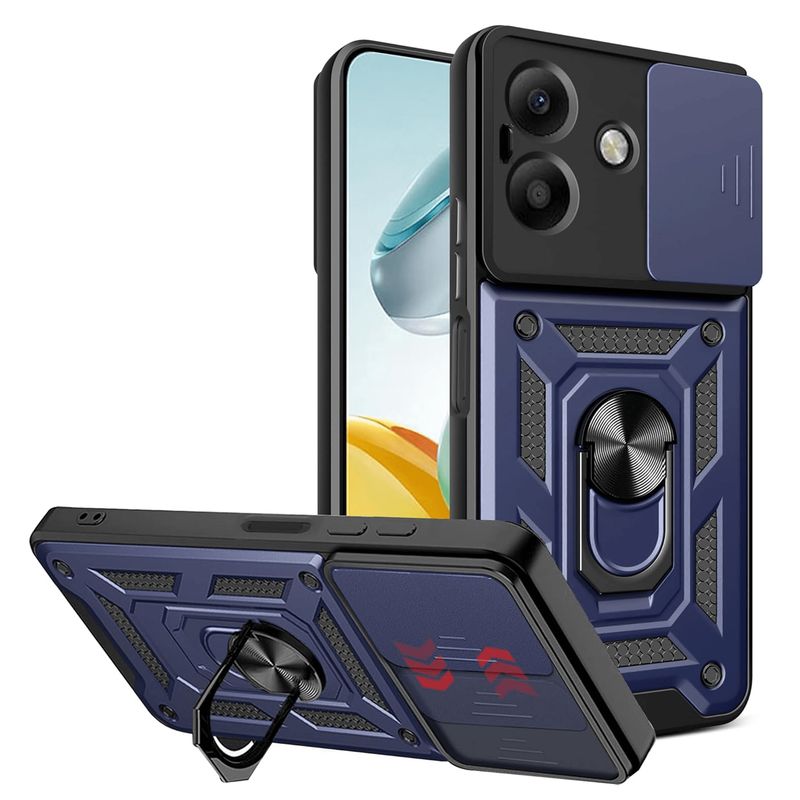 GENERICO - Funda Estuche Case Slider Compatible Con Oppo A20 A40 A60 Azul