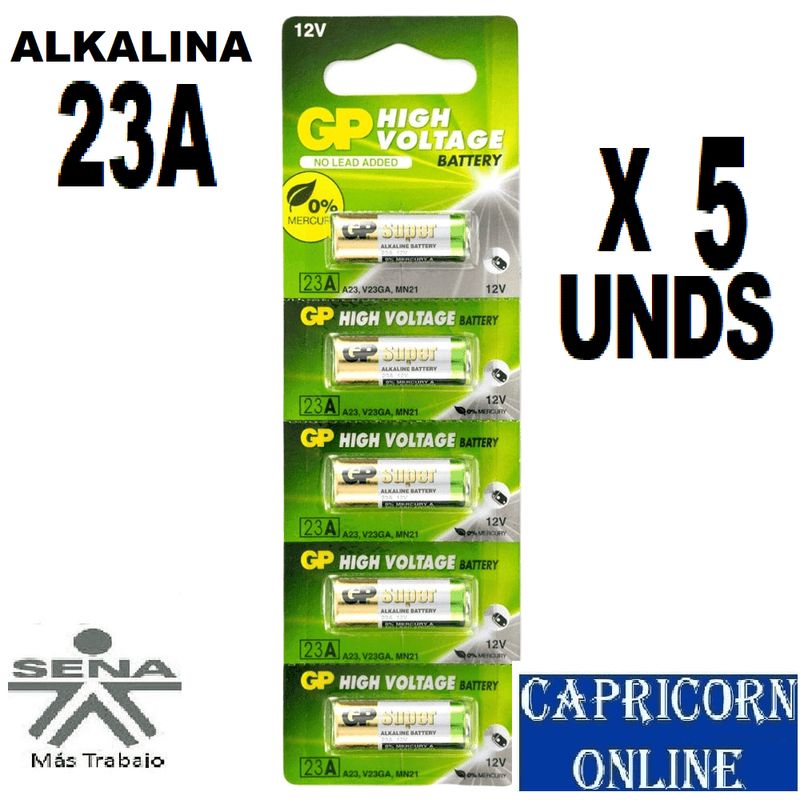 GP - 5 Baterías Pilas Gp 23A Alcalina