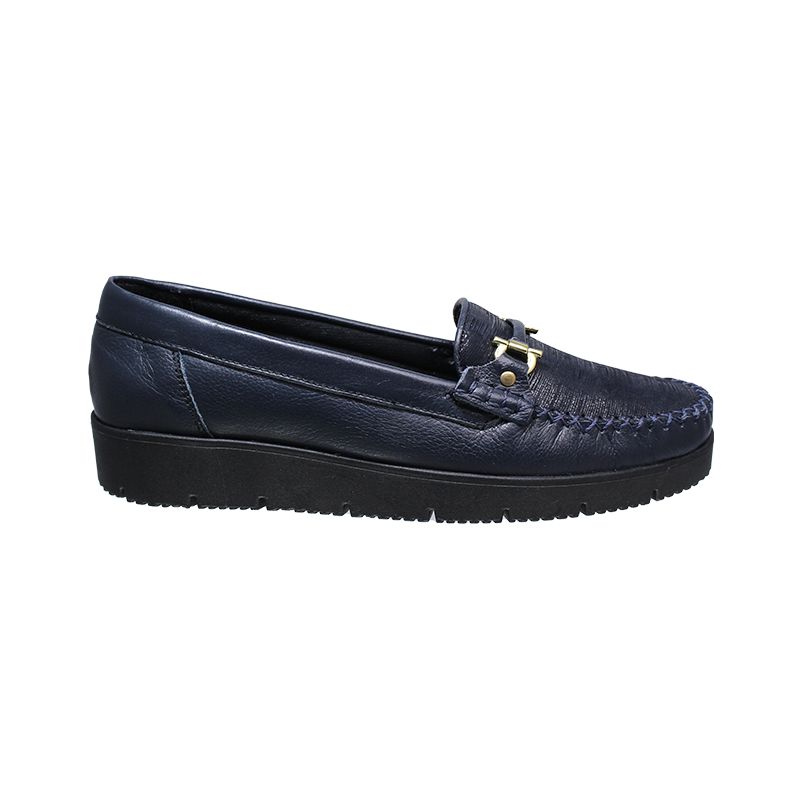 GENERICO - Zapato En Cuero Mocasín Tacón Corrido Para Mujer