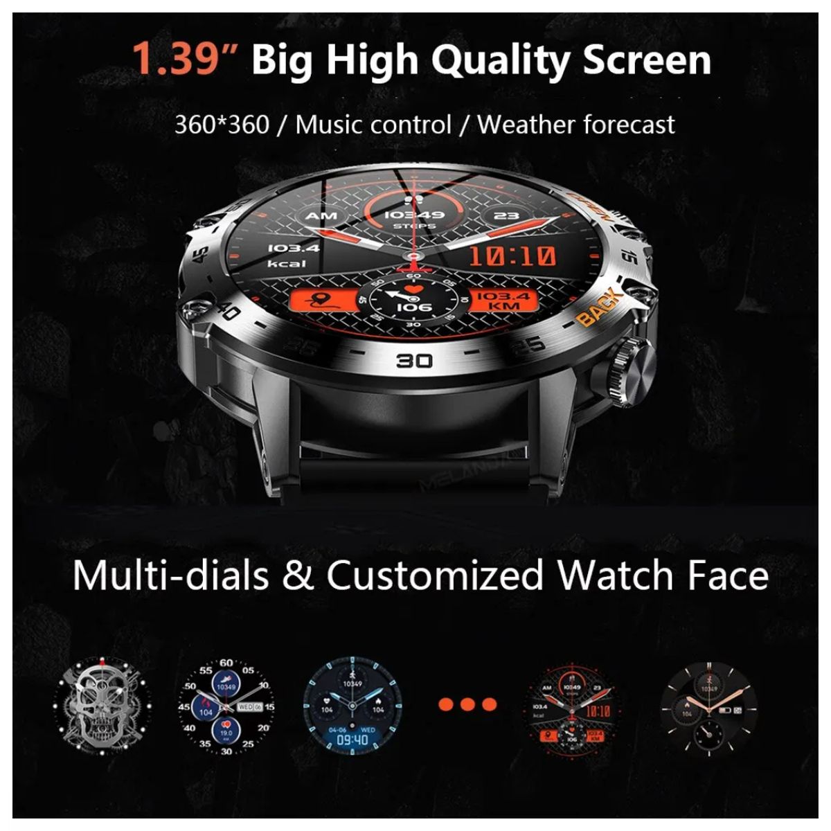 AMERICAN GENERICS - Reloj Inteligente Para hombre AMOLED GPS Llamadas Smartwatch