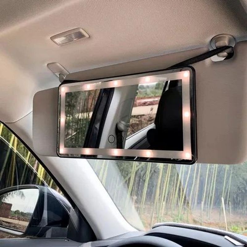 GENERICO - Espejo para Carro Led Recargable Portatil