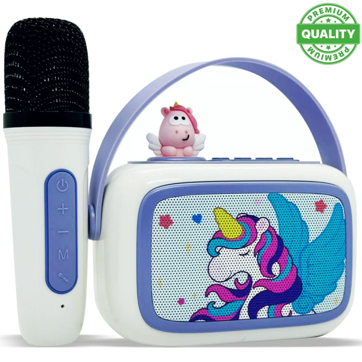ONE PIXEL - Kit Parlante Y Micrófono Karaoke Para Niños Bluetooth Led