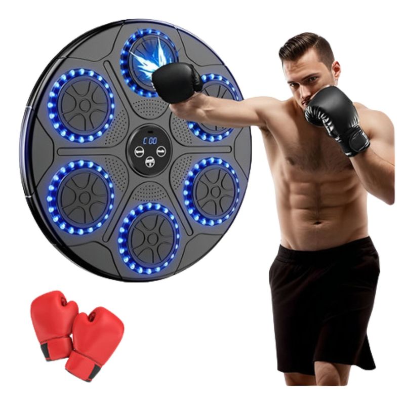 MILOPTS - Máquina Boxeo De Pared Bluetooth Musical Digital + Guantes