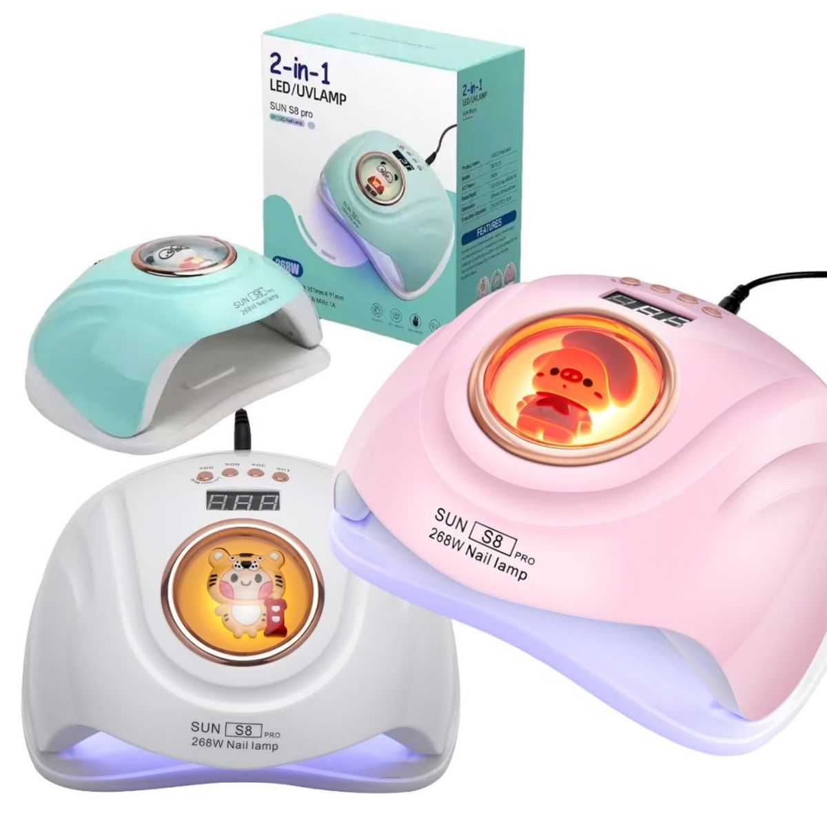 SUN - Lámpara UV LED SUN S8 Pro 268W para Uñas