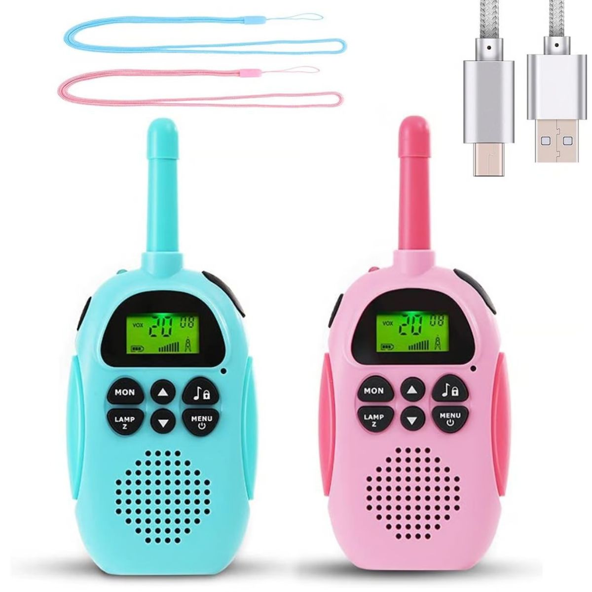 GENERICO - Walkie Talkie Para Niño y Niña Largo Alcance Recargables x 2