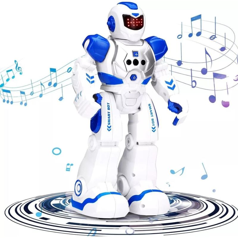 GENERICO - Robot Inteligente Control remoto blanco con azul