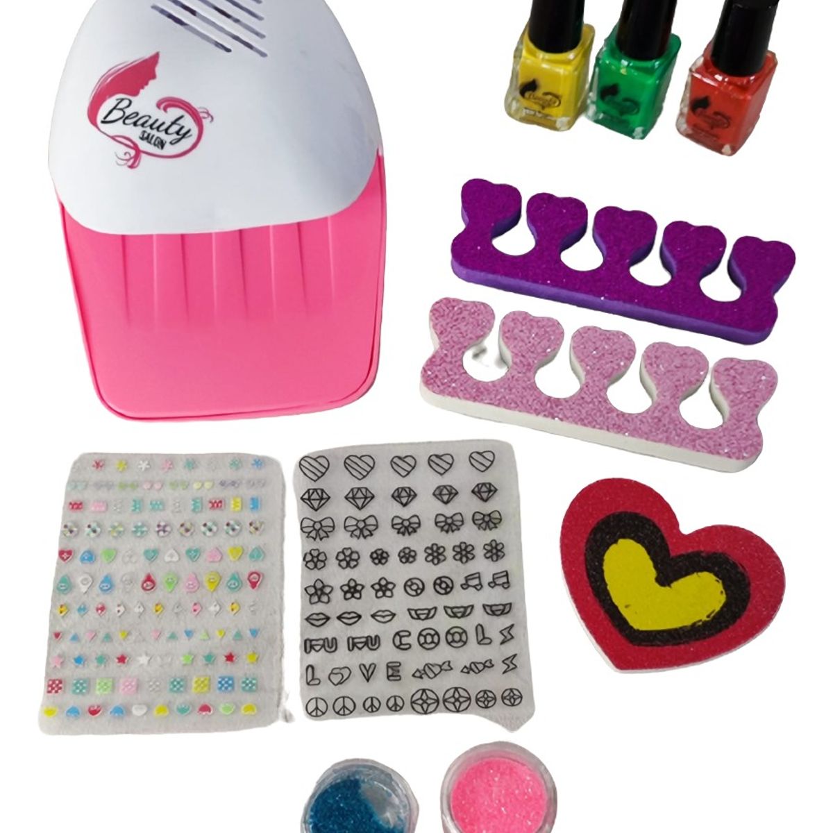 GENERICO - Juguete Kit Manicure Uñas Esmaltes Accesorios Decoración