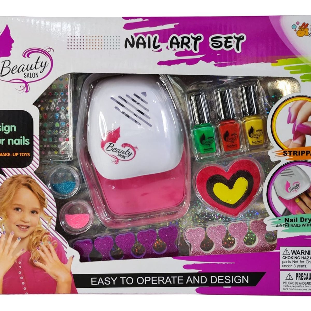 GENERICO - Juguete Kit Manicure Uñas Esmaltes Accesorios Decoración