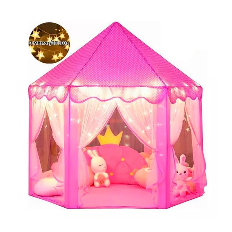 Carpa Casa Niñas Niños Luces Grande Plegable Juegos Campar