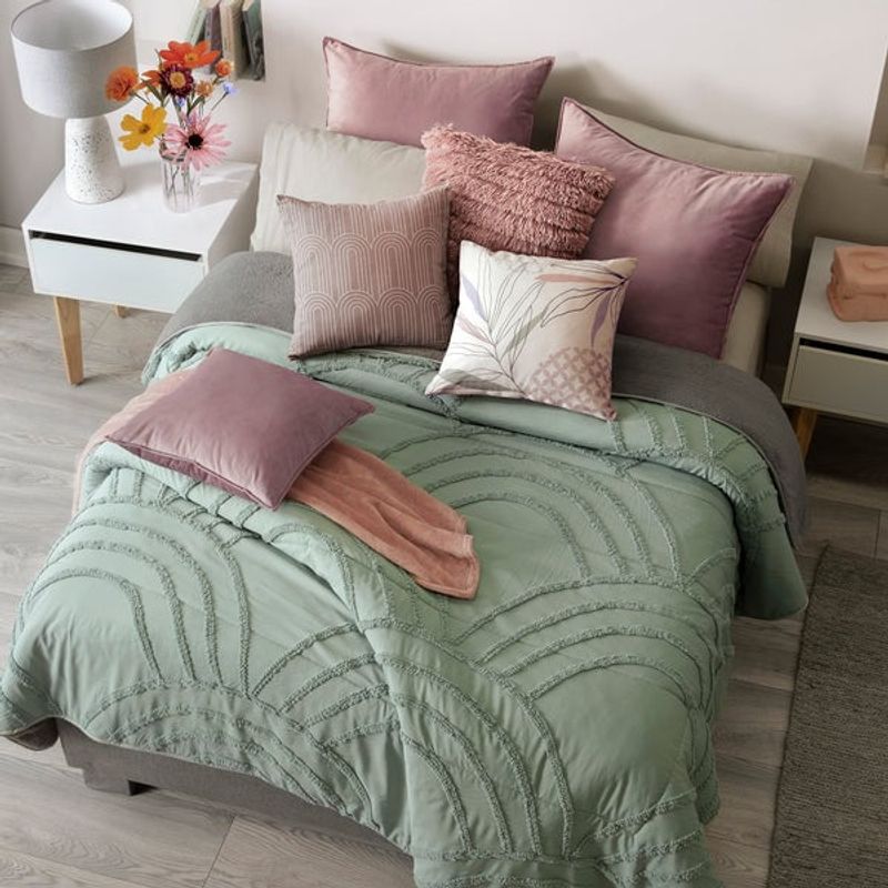 VIANNEY - Cobija Austral Talla King XL Verde Textura suave - Vianney