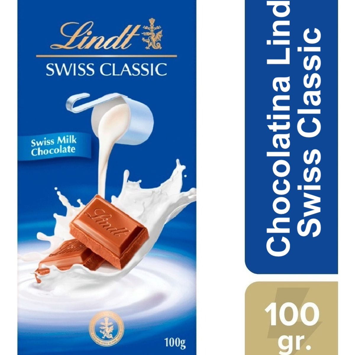 LINDT - Chocolate Lindt Swiss 100 Gr - Swiss Classic Milks