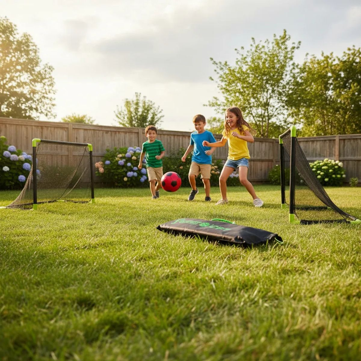 GENERICO - Cancha Futbol Soccer X2 Juguete Armable + Balón