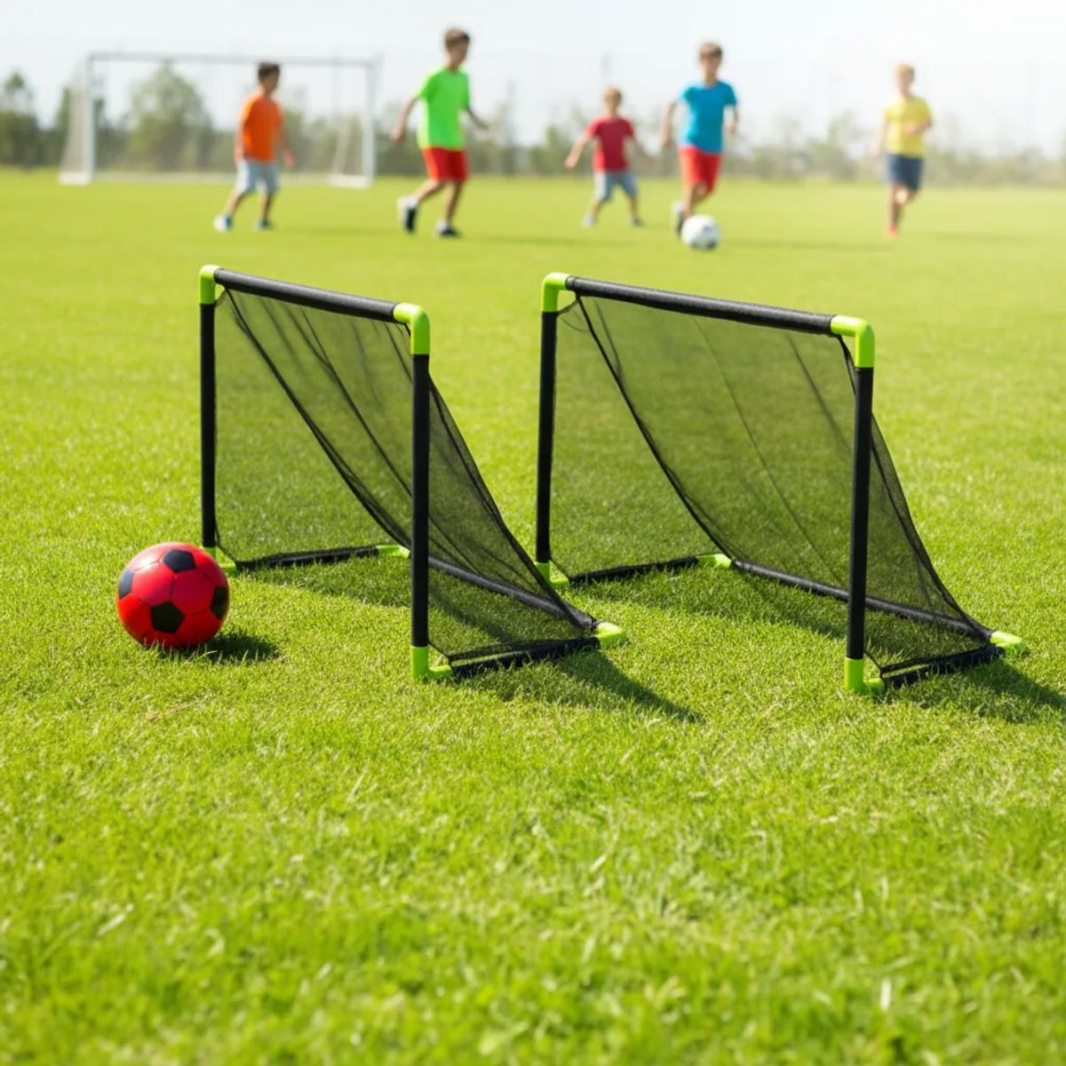 GENERICO - Cancha Futbol Soccer X2 Juguete Armable + Balón
