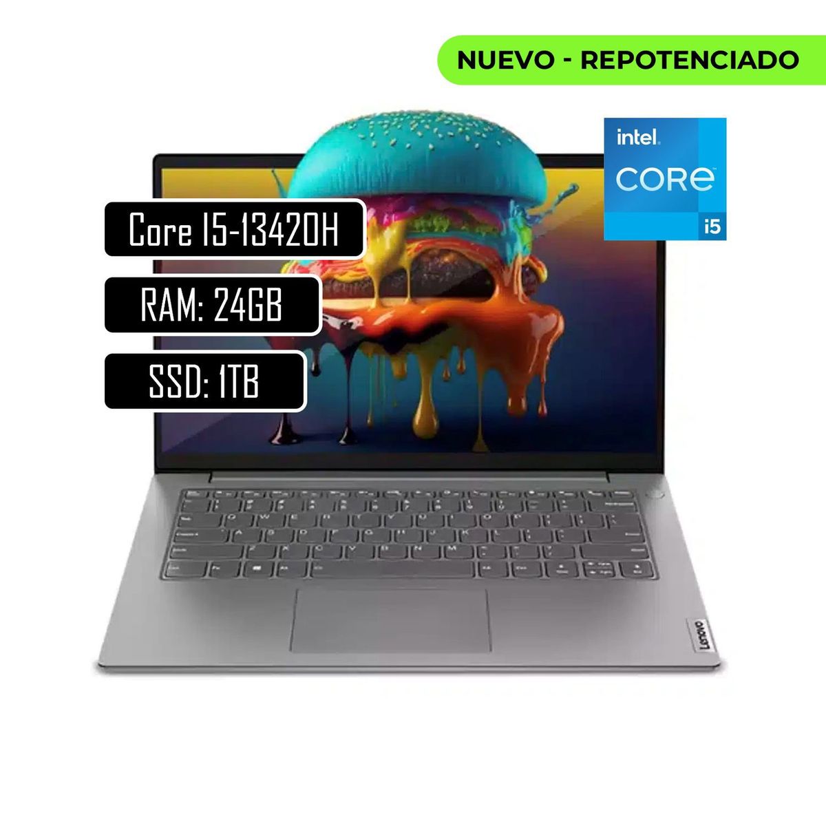 LENOVO - PORTATIL LENOVO INTEL CORE I5 13420H 24GB RAM - SSD 1TB - 14″ FHD - WIN 11 HOME