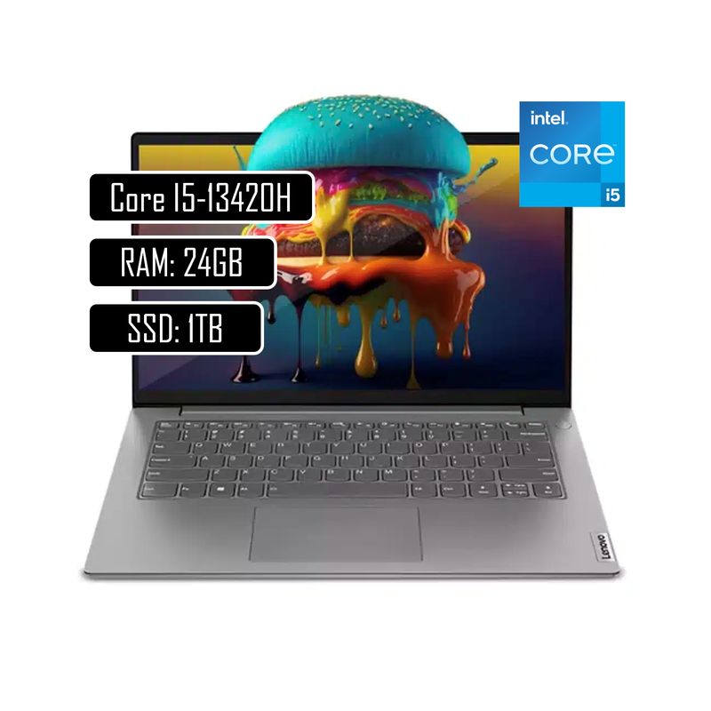 LENOVO - PORTATIL LENOVO INTEL CORE I5 13420H 24GB RAM - SSD 1TB - 14″ FHD - WIN 11 HOME