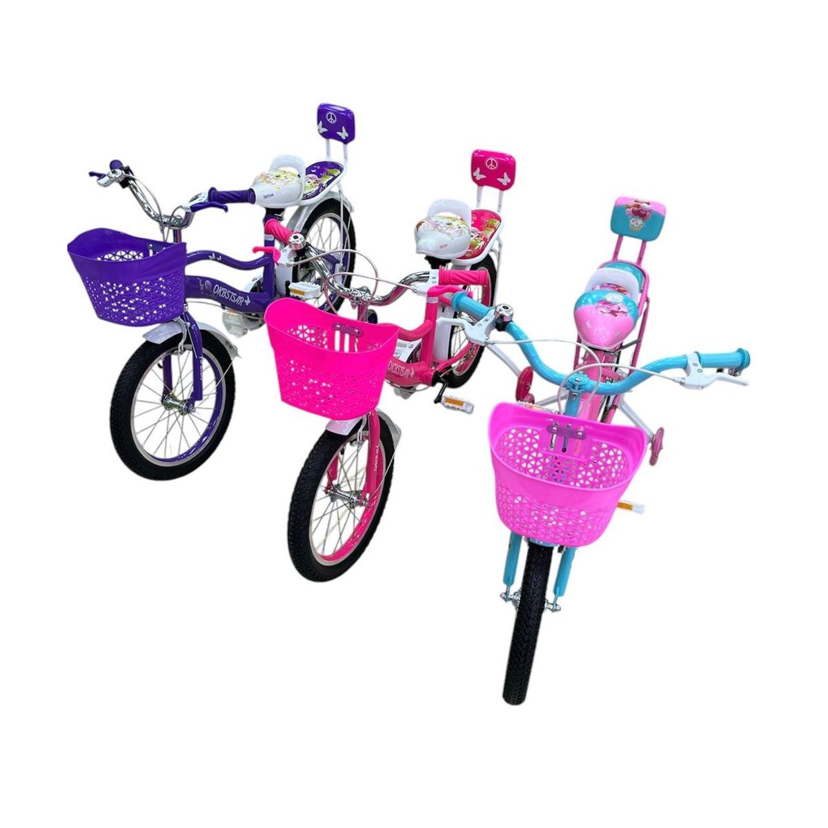 GTI - Bicicleta Infantil Con Canasta y Pito Rin 16 Rosado