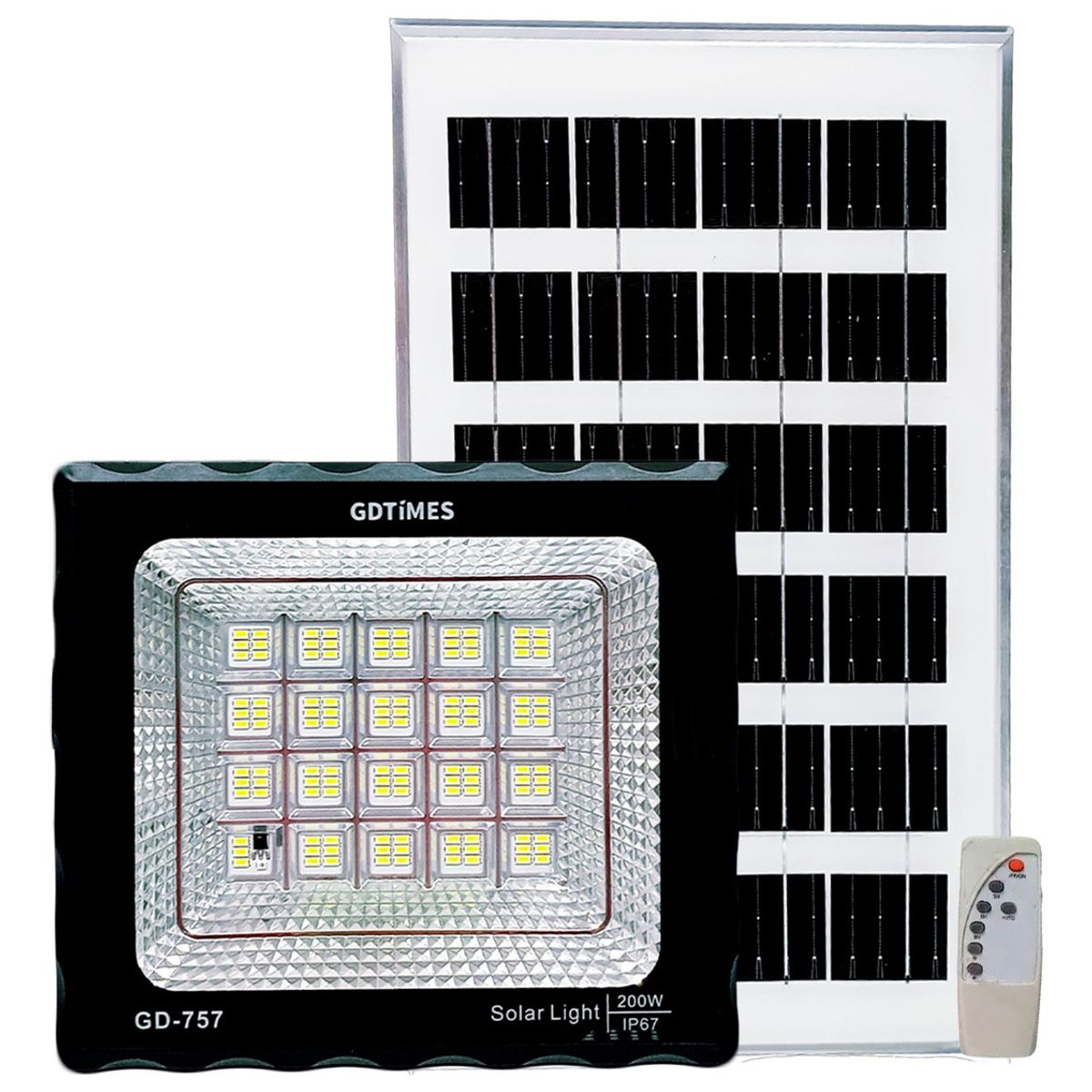 XALTA - Reflector Lámpara con Panel Solar Exterior de 200w Recargable