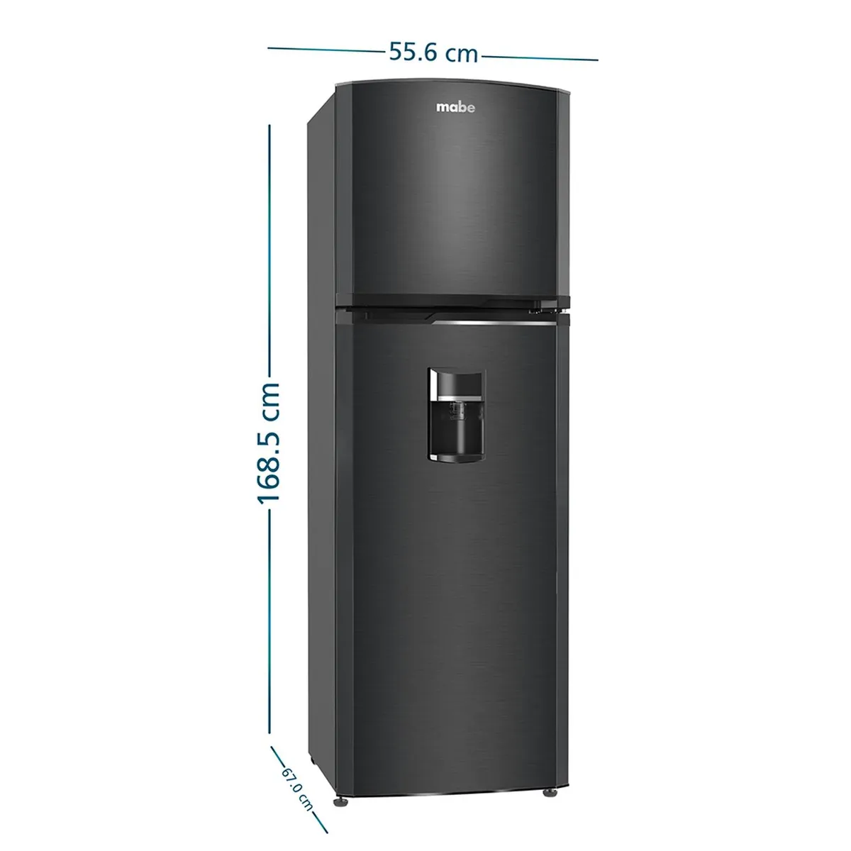 MABE - Nevera No Frost 267 L Brutos Black Steel Mabe RMA267PYCC