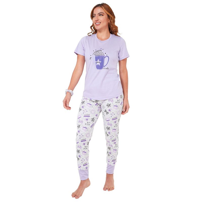 SANTANA - Pijama Mujer Hanna Morado