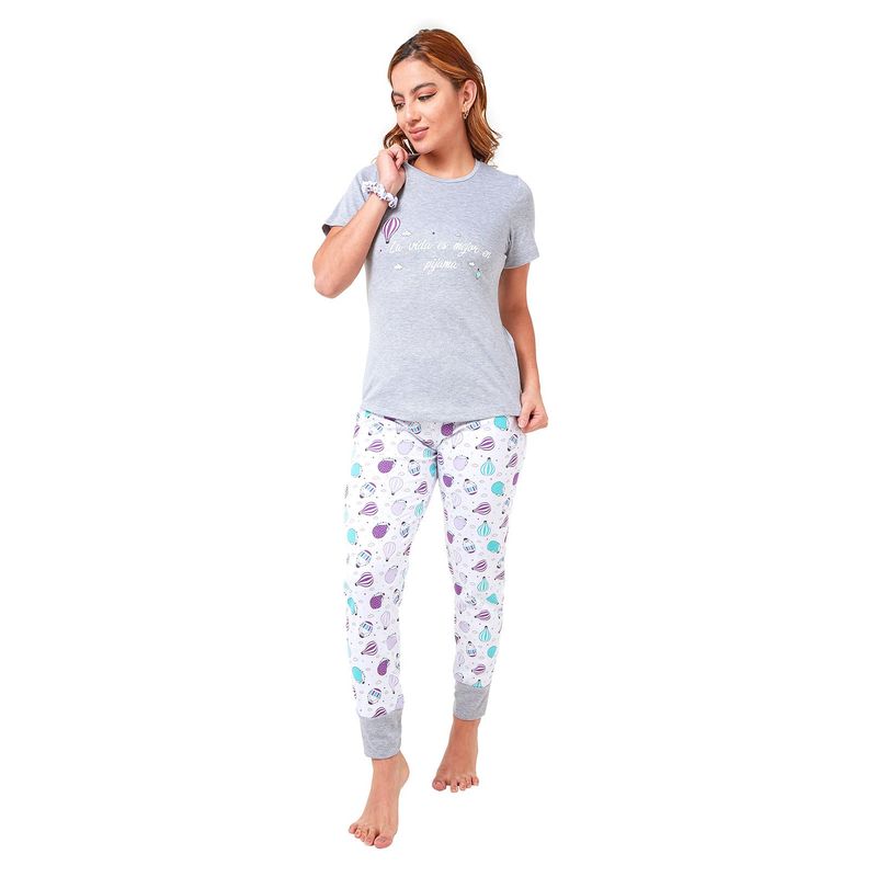 SANTANA - Pijama Mujer Hanna Verde Menta