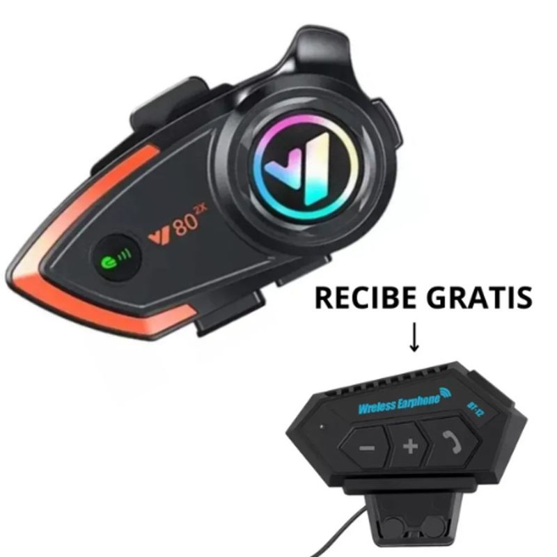 INNOVA - Intercomunicador Y80X Pro Conexión Universal Para Casco Comando Voz
