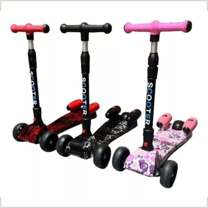 GENERICO - Patineta Scooter De Humo Luces Led Diseño Niña