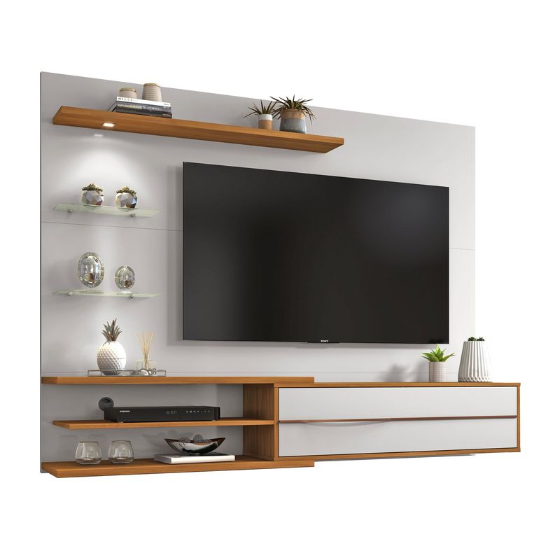 MULTIMUEBLES - PANEL 1115 PARA TV 60 NOGAL BLANCO