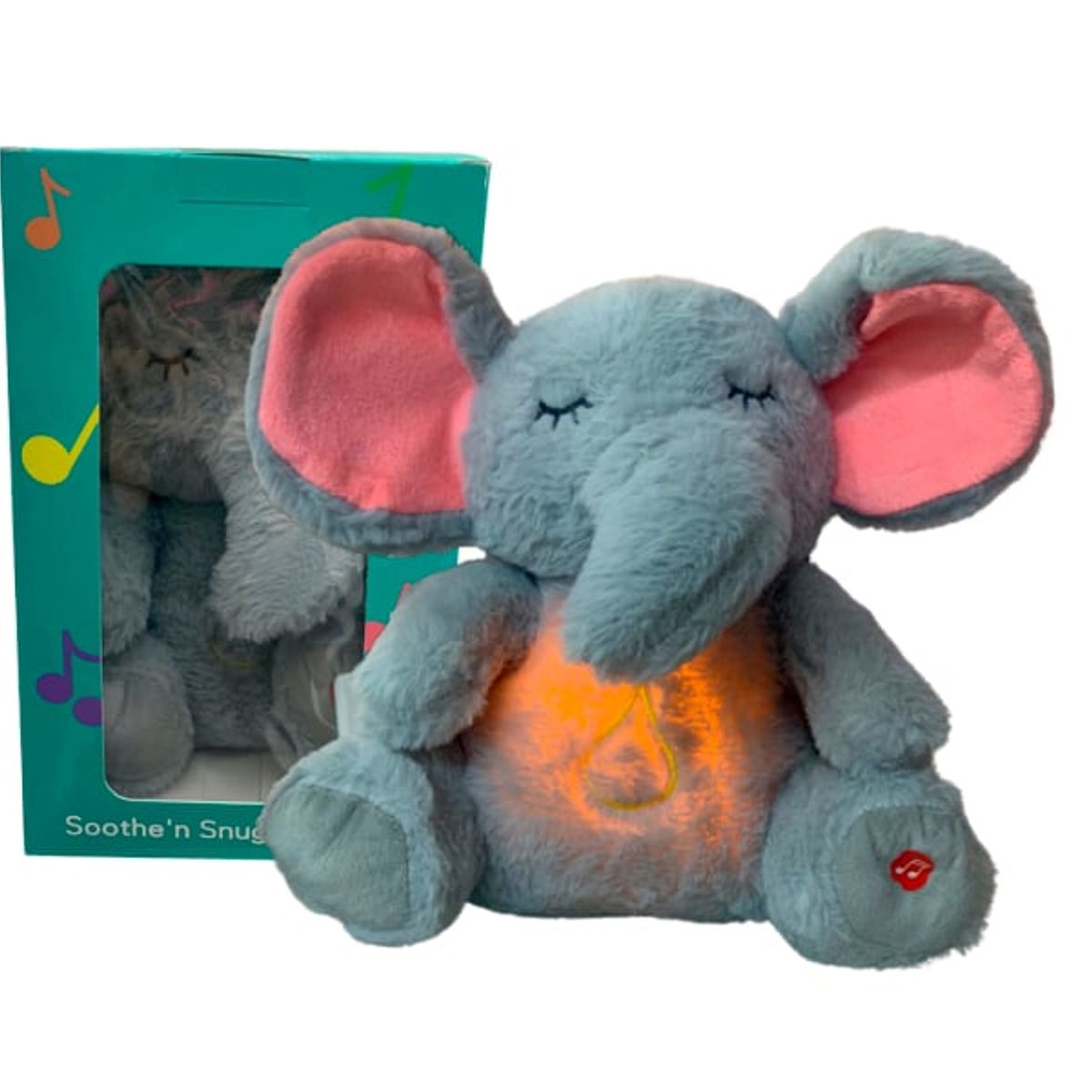 GENERICO - ELEFANTE DE PELUCHE MUSICAL PARA BEBE