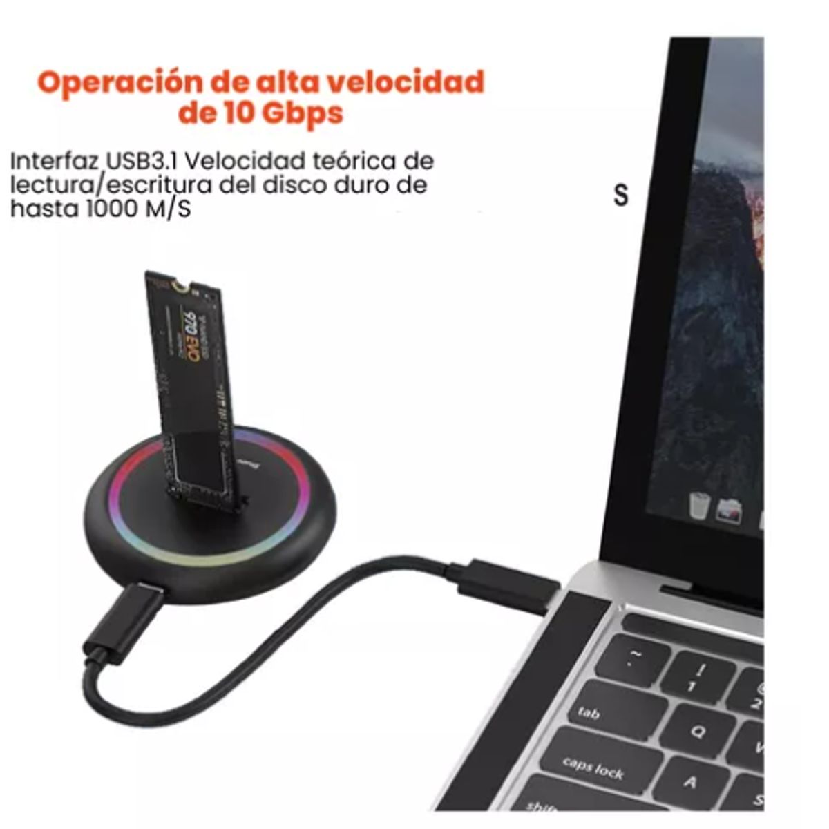 INNOVA - Lector De Discos Duros M.2 Ssd Usb 3.1 Innovo