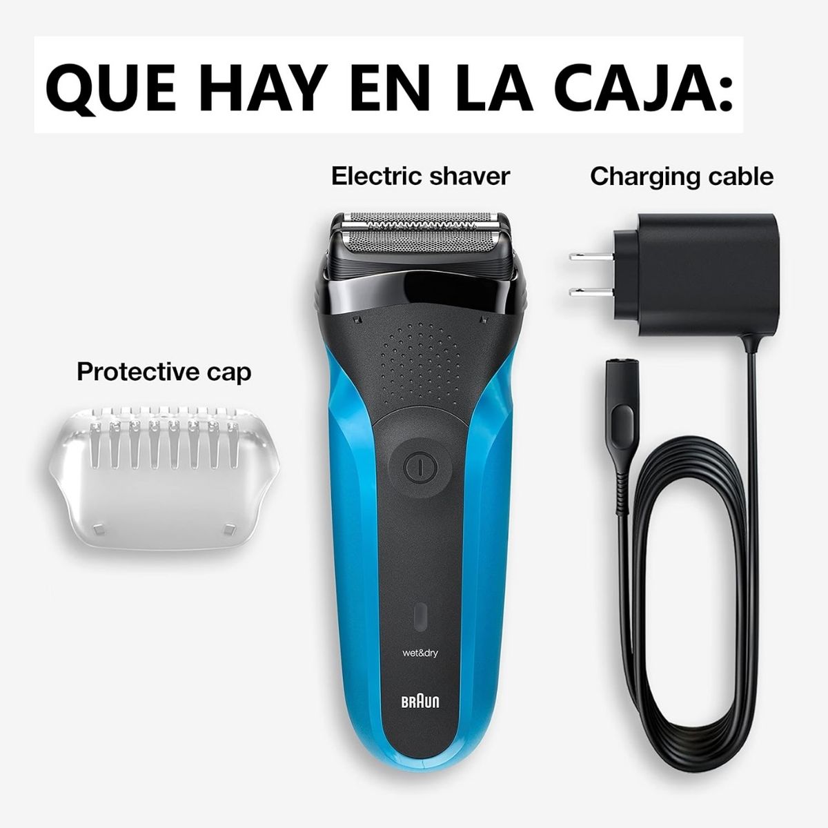 BRAUN - AFEITADORA BRAUN SERIES 3 310s SECO HUMEDO CON PATILLERO