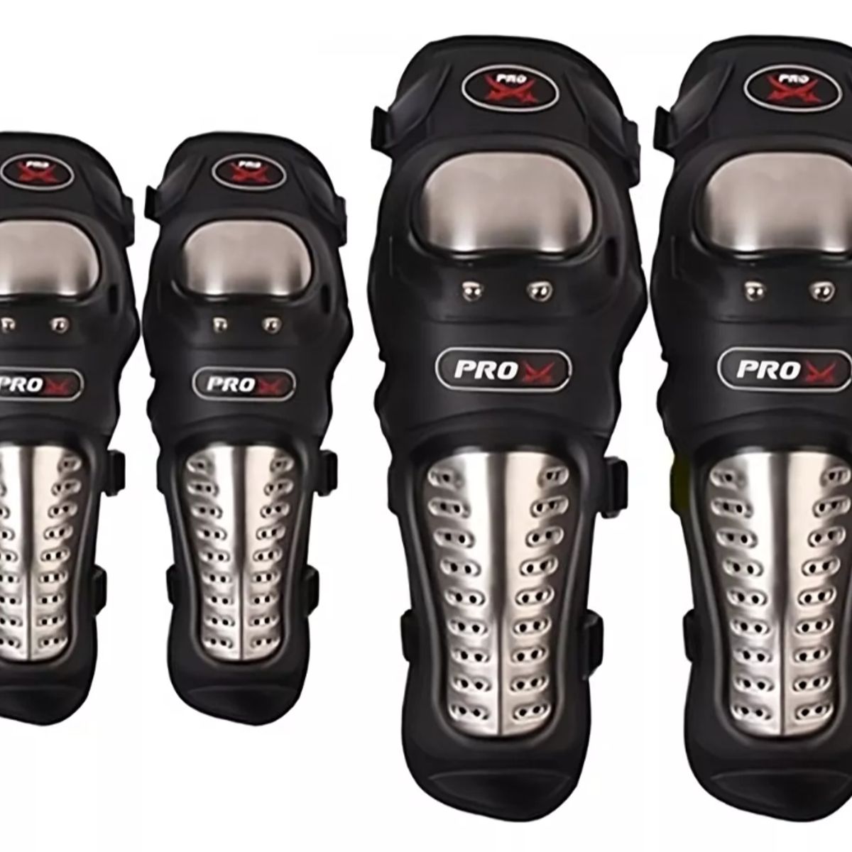 ROUX - Rodilleras y Coderas Protectoras Para Motos Metalizadas