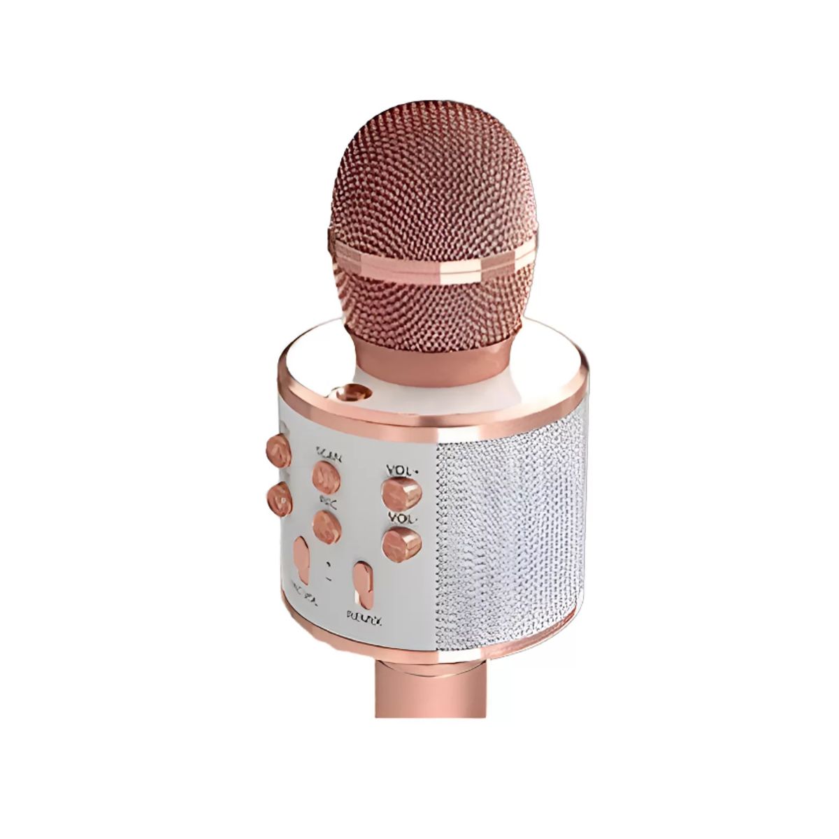 INFANTILES CAJUROMIX - Micrófono Inalámbrico ORO ROSA Karaoke Ws-858 Bluetooth