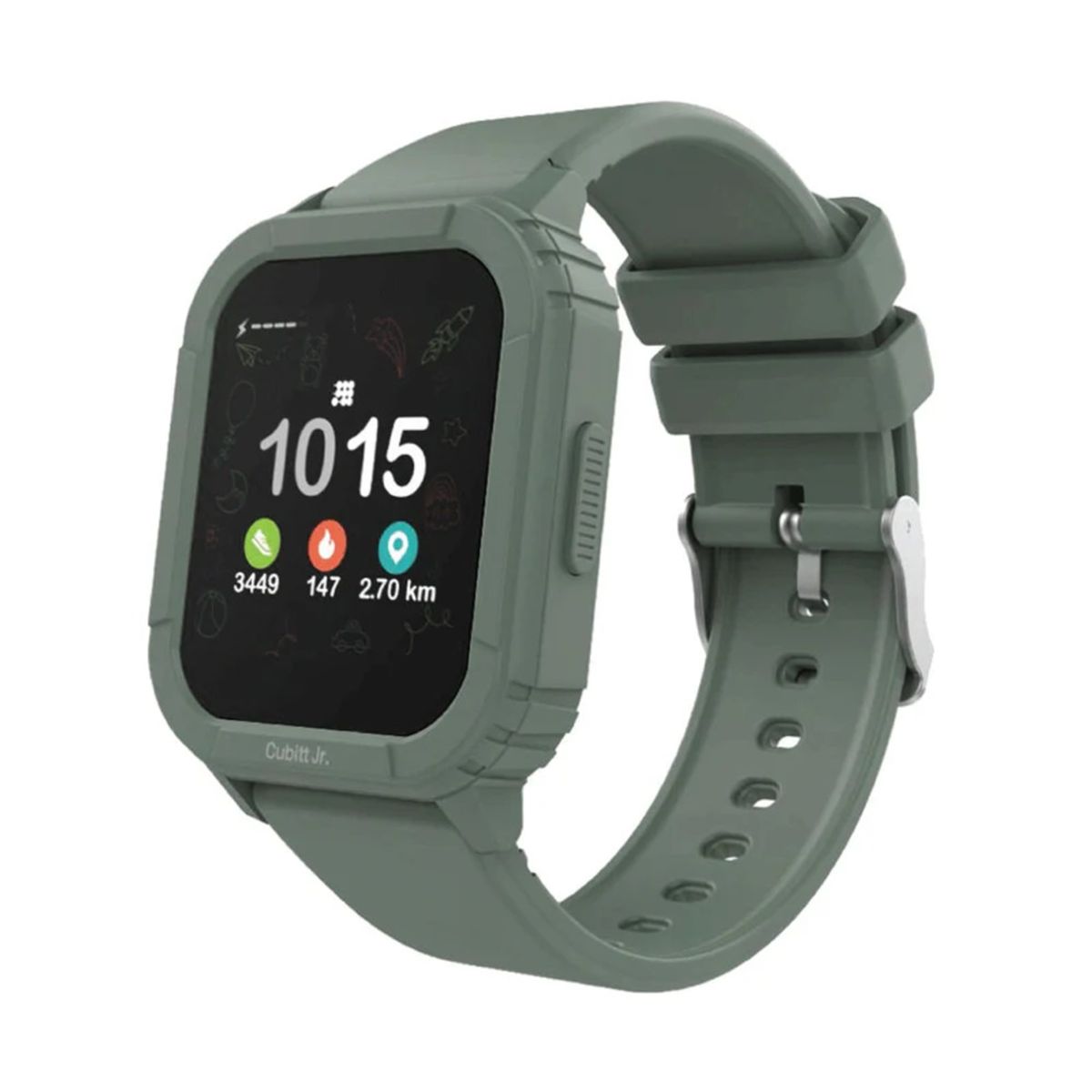 CUBITT - Smartwatch Reloj Inteligente De Niños Cubitt Jr Pantalla 1.4 pulg. Forest Green