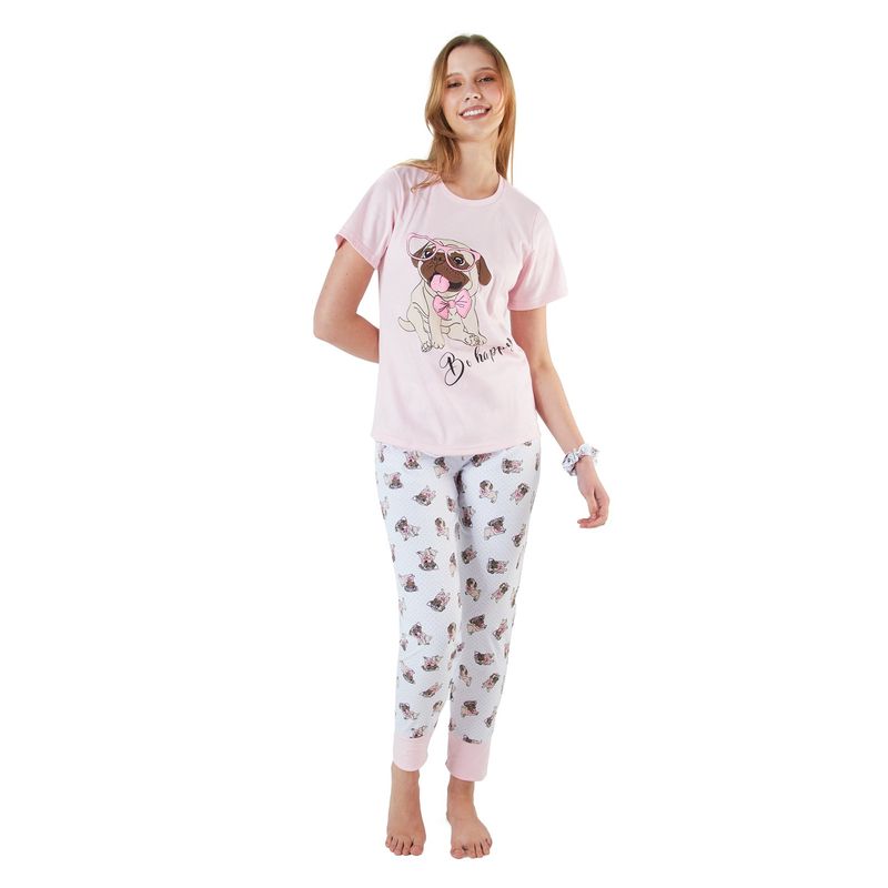 SANTANA - Pijama Mujer Hanna Rosado