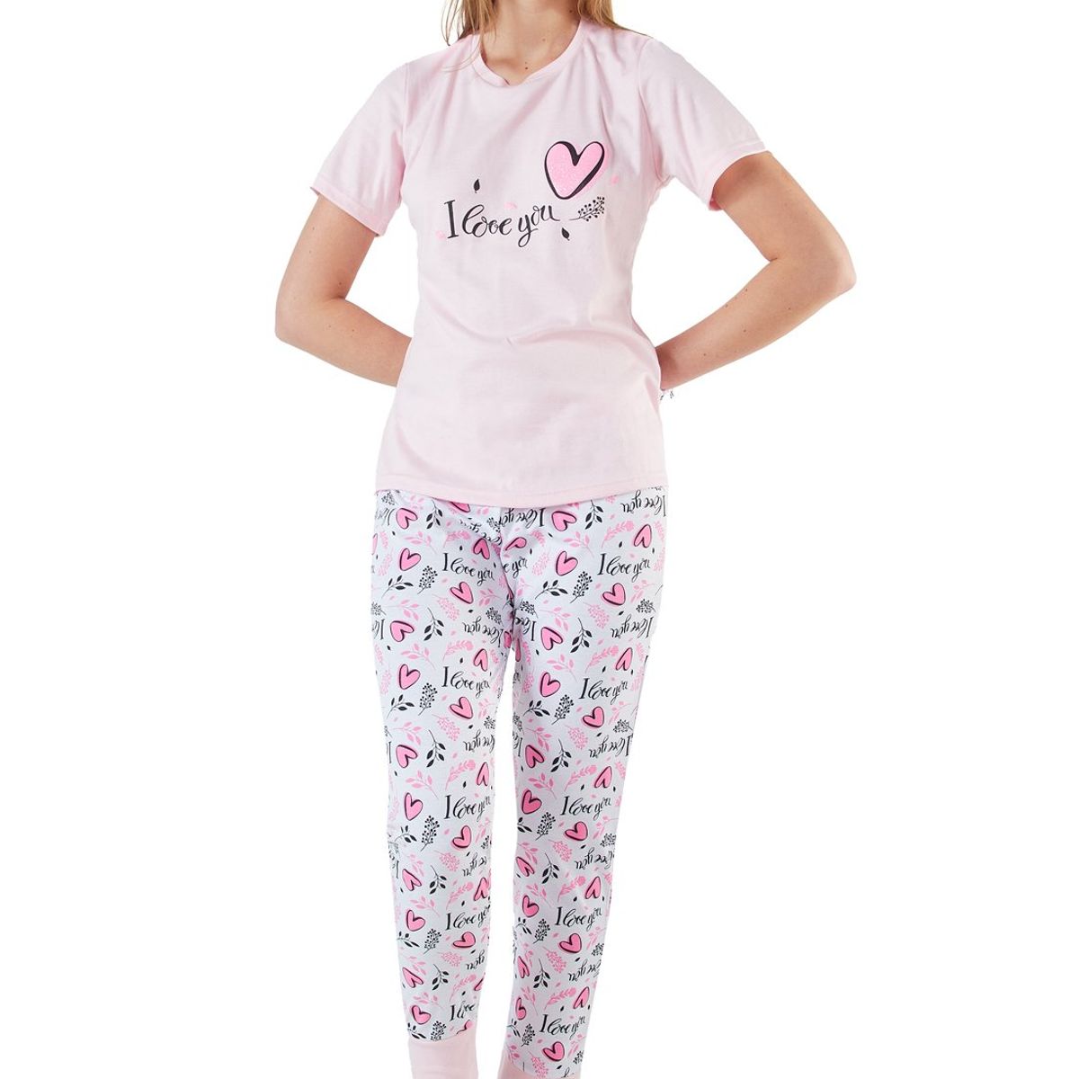 SANTANA - Pijama Mujer Hanna Rosado