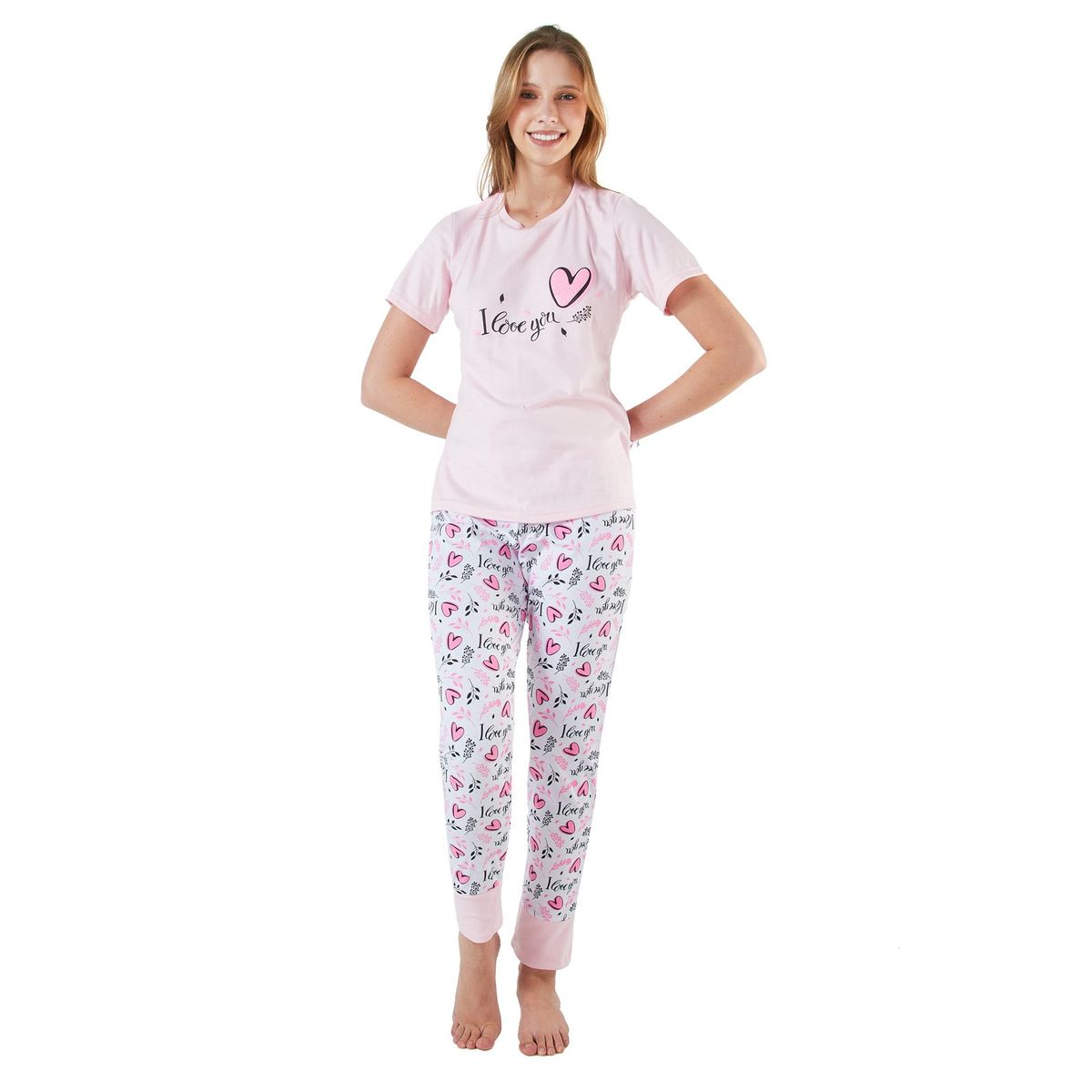 SANTANA - Pijama Mujer Hanna Rosado