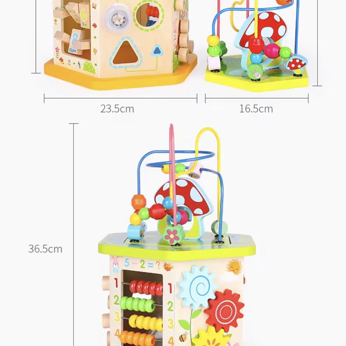 STALION - Juego Madera Montessori Cubo Encajar Figuras Didácticas Bebe