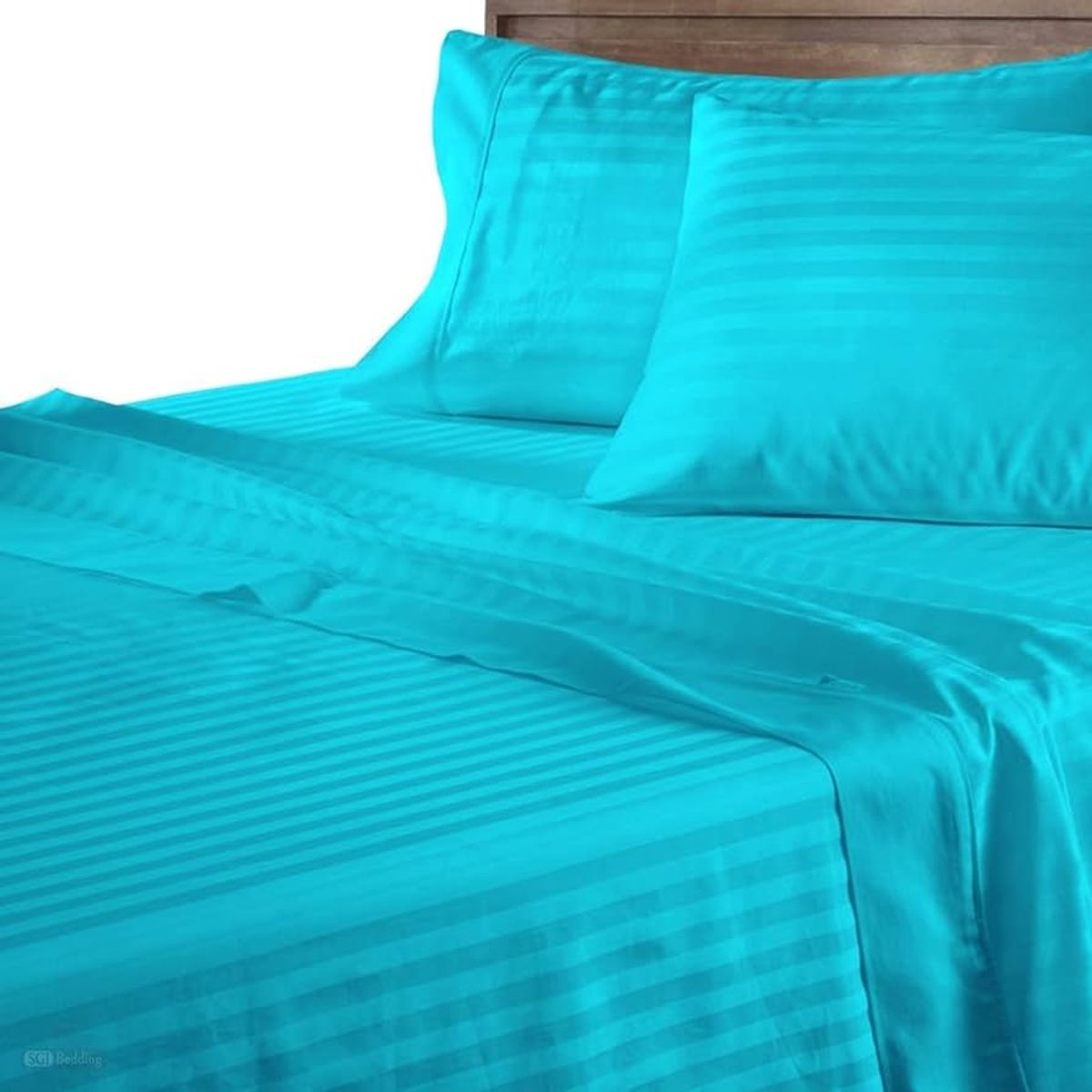 GENERICO - Juego de Sábanas Cama Semidoble Confort y Suavidad Color Turquesa