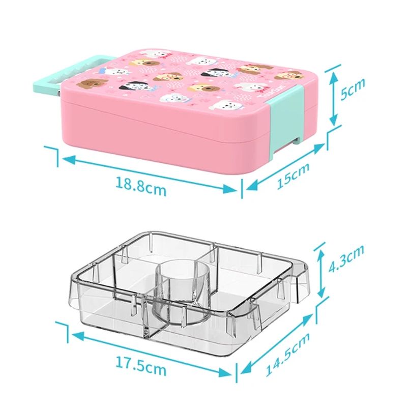 GENERAC - Lonchera Niños Hermetica Tritan Bento Box Gatitos
