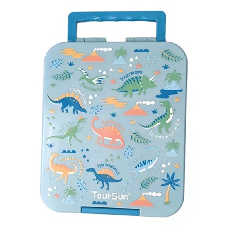 GENERAC - Lonchera Niños Hermetica Tritan Bento Box Dinosaurios