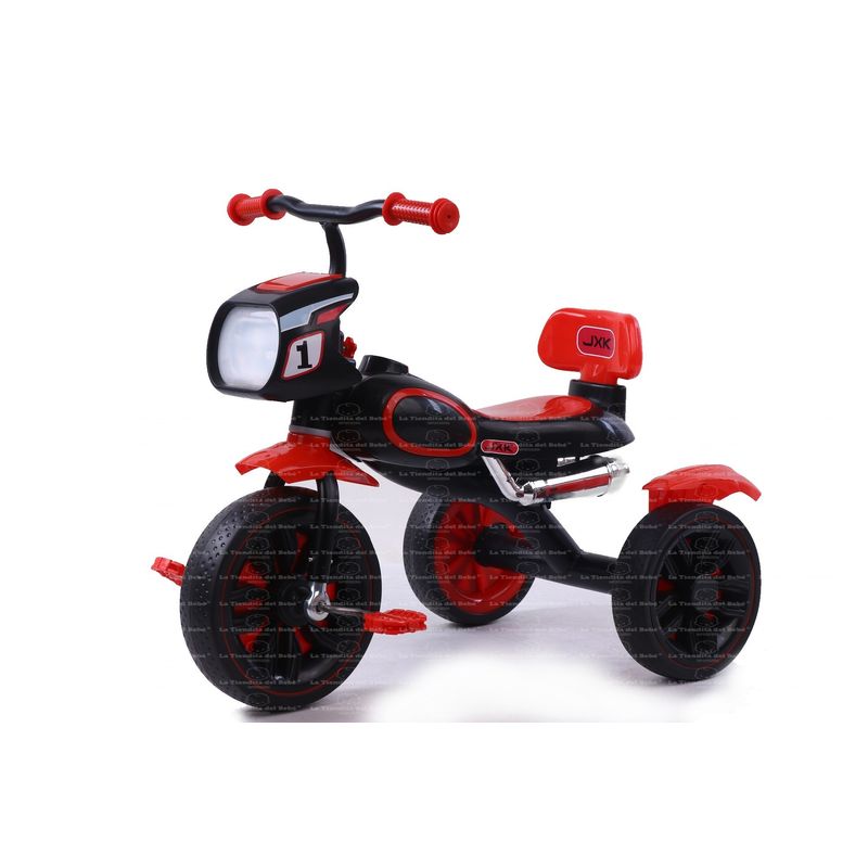 GENERICO - Triciclo Bebe Infantil Musical Paseador Moto ROJO