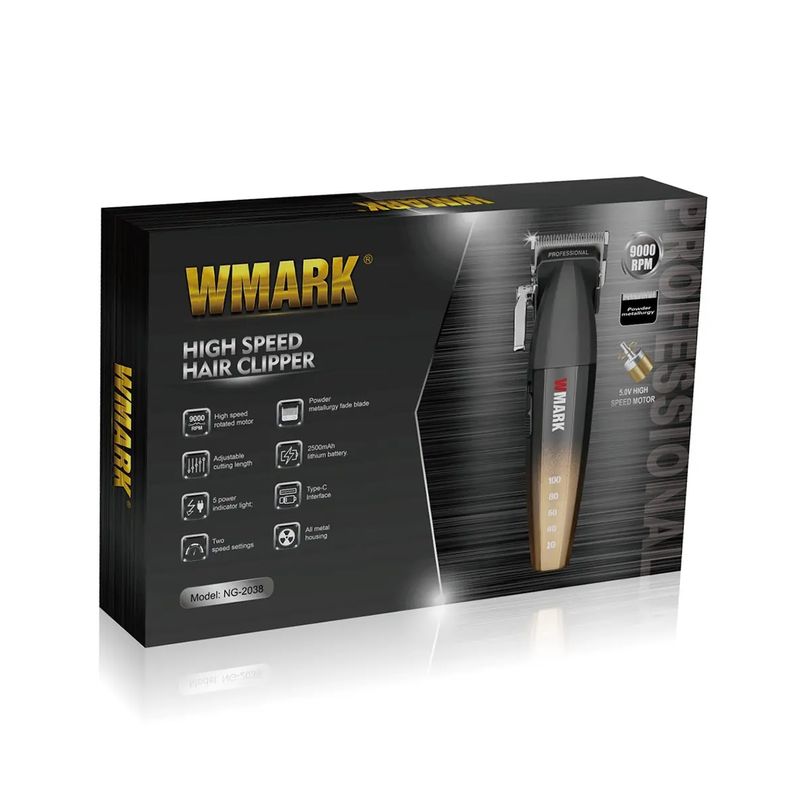 GENERICO - Maquina Recortadora De Cabello  Con Indicador LED  WMARK NG-2038
