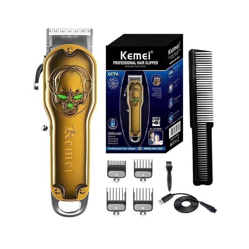 KEMEI - Maquina Cortadora De Cabello Original Kemei KM-1961 Calavera
