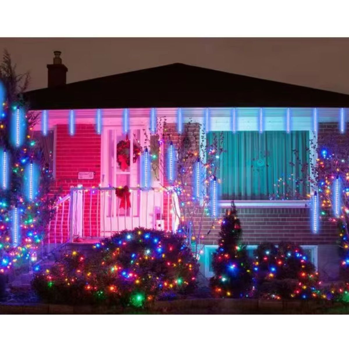 GENERICO - luces led lluvia de meteoro decoracion navideña azul calido tubo 30cm