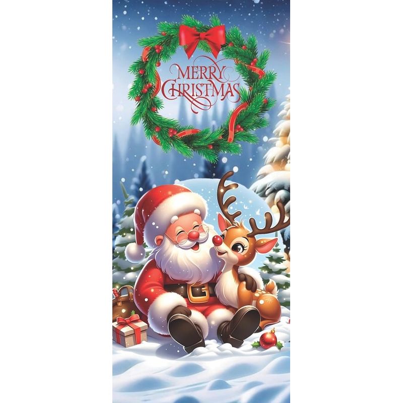 GENERICO - FORRO DE PUERTA DECORACION DE NAVIDAD